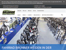 Tablet Screenshot of fahrrad-brunner.de